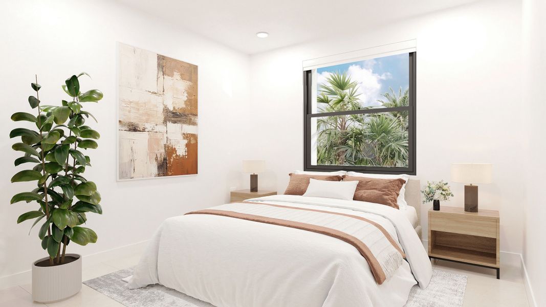 Representative furnished interior of a home built from the Olivia B by Bluenest Development in Limonar Estates, Homestead (Image 10).