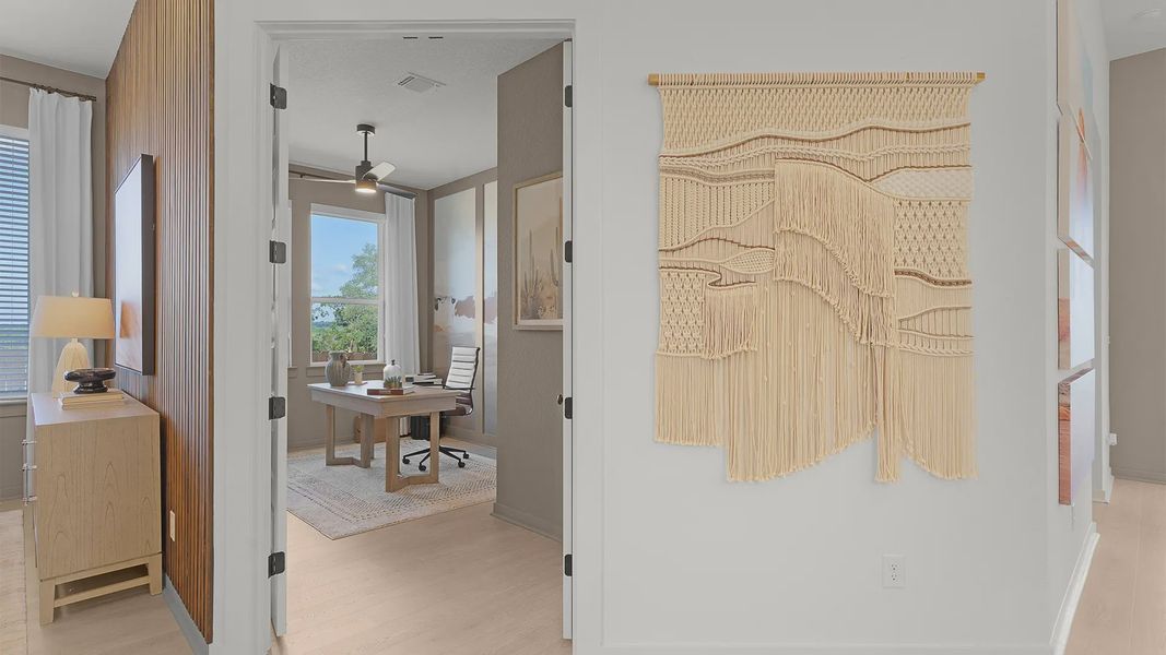 Representative furnished interior of a home built from the Hampton by Chesmar Homes in Crescent Bluff, Georgetown (Image 13).