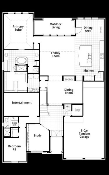 2D floor plan layout of this home in Walsh, Aledo, TX (Image 4).
