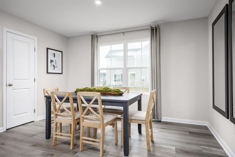 Representative furnished interior of a home built from the Marigold by Ryan Homes in Harpers Glen Single Family, Wendell (Image 7).