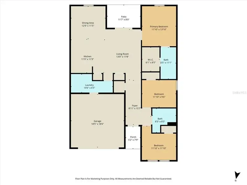 2D floor plan layout of this home in , Dunnellon, FL (Image 5).