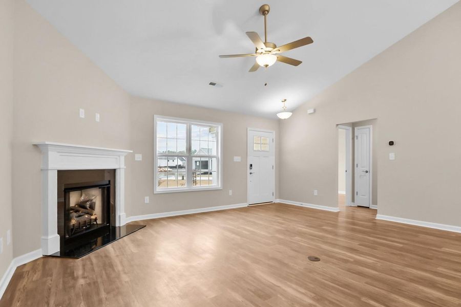 Representative unfurnished interior of a home built from the Ryan A by JC Jackson Homes,LLC in Heritage Pointe, Newport (Image 4).