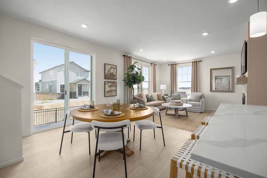 Representative furnished interior of a home built from the 1672 Modeled by KB Home in Windler Midtown Villas, Aurora (Image 8).