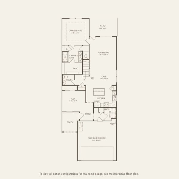 2D floor plan layout for the Colton by Pulte Homes in Southport Meadows, Southport, NC (Image 4).