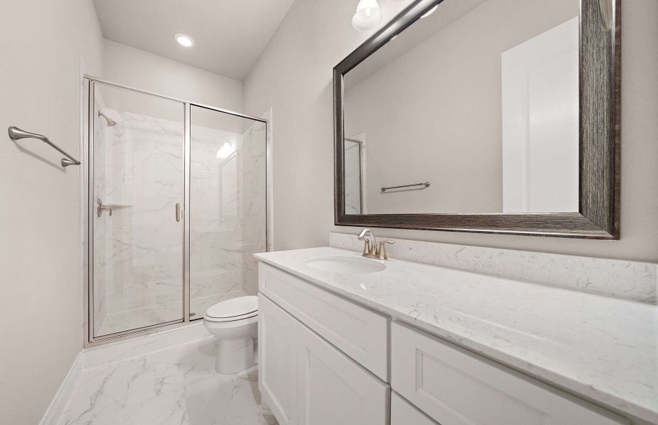 Representative furnished interior of a home built from the 3070 by Ravenna Homes in The Highlands 55′, Porter (Image 18).