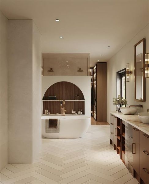 Furnished interior view inside a new home in , Alpharetta (Image 10).