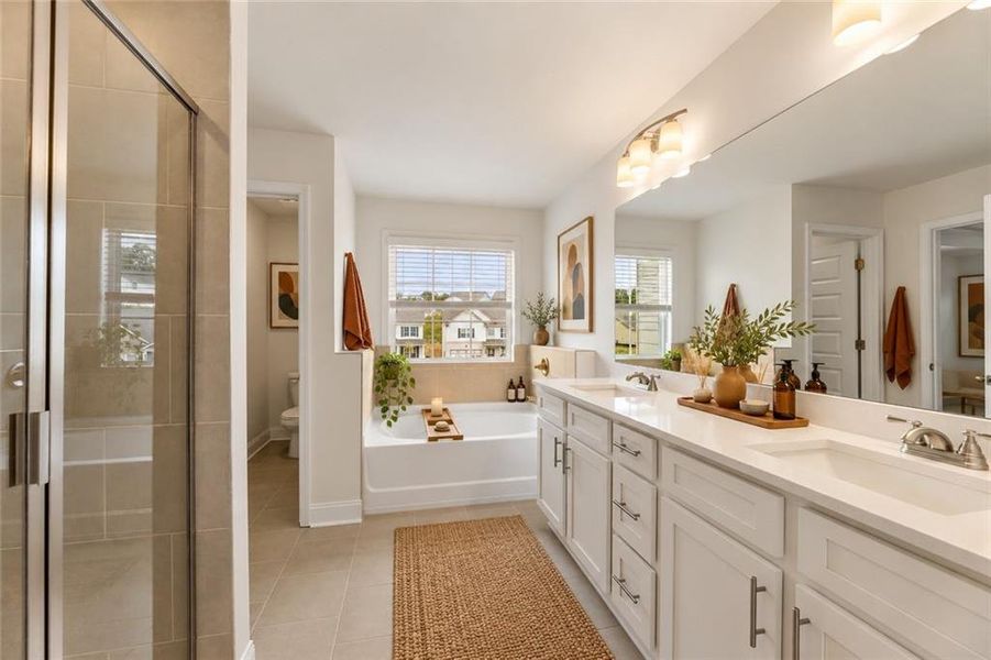 Furnished interior view inside a new home in Clark Farms, Flowery Branch (Image 11).