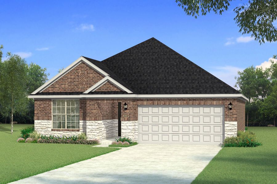 The Sarafina - Traditional 2 with Stone Elevation