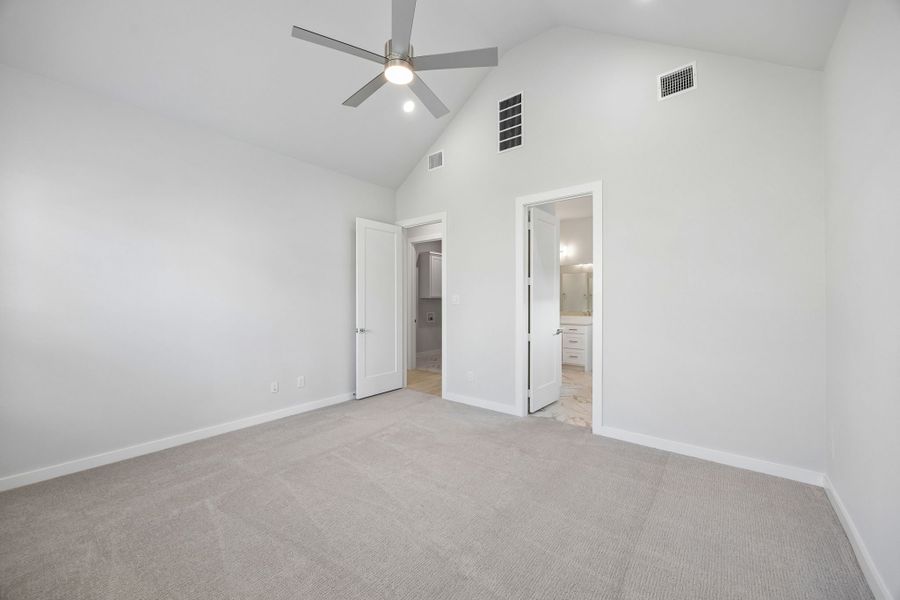 Primary Suite in the Picasso II home plan by Trophy Signature Homes – REPRESENTATIVE PHOTO Primary Suite in the Picasso II home plan by Trophy Signature Homes – REPRESENTATIVE PHOTO