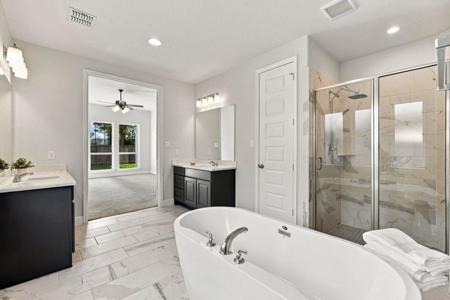 Furnished interior view inside a new home in The Highlands, Porter (Image 28).