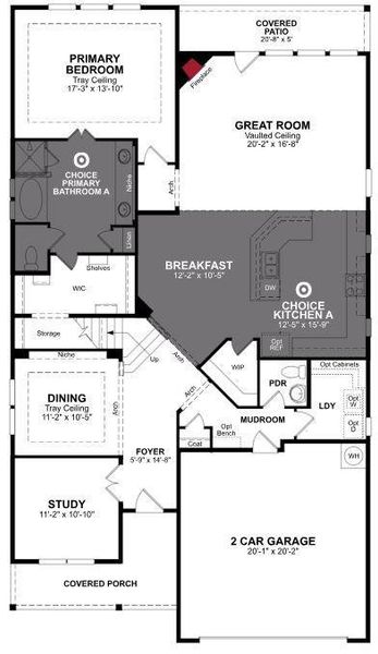 Beazer Homes Valencia on the Lake Blackburn Floorplan.