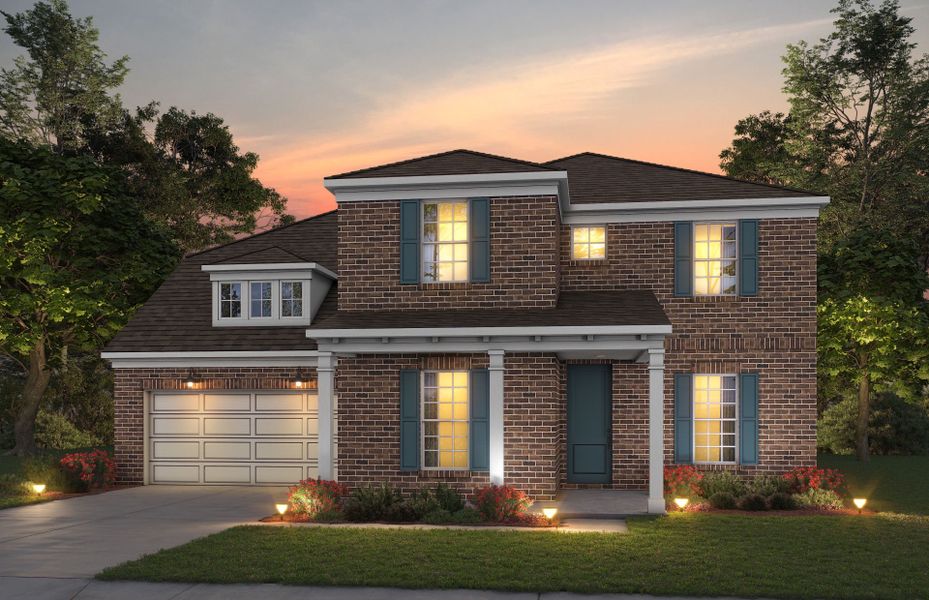 Representative exterior photo of a completed home built from the Riverview by Pulte Homes in Waterside at Pine Island, Columbia, SC (Image 13). Representative exterior photo of a completed home built from the Riverview by Pulte Homes in Waterside at Pine Island, Columbia, SC (Image 13).
