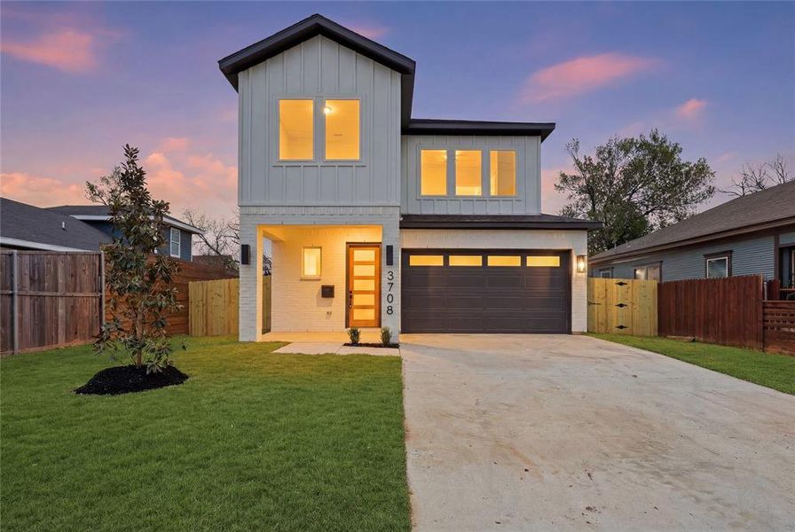 Front exterior of a new home in , Dallas, TX, highlighting curb appeal (Image 17).