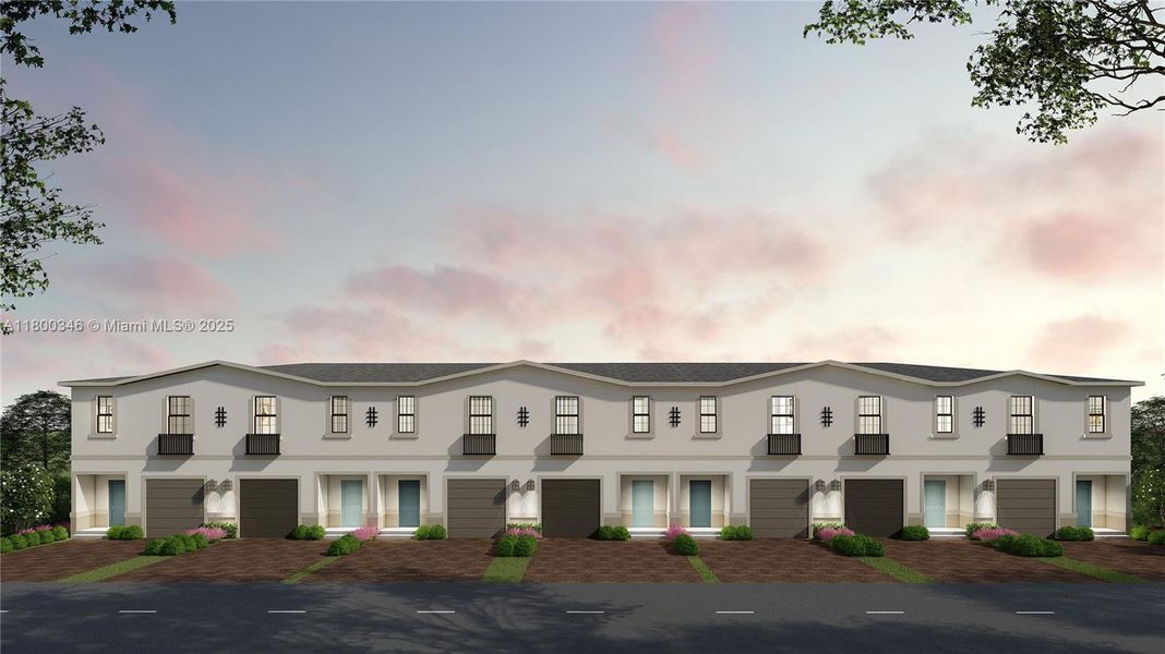 Front exterior of a new home in Vista Sol, Florida City, FL, highlighting curb appeal (Image 1).