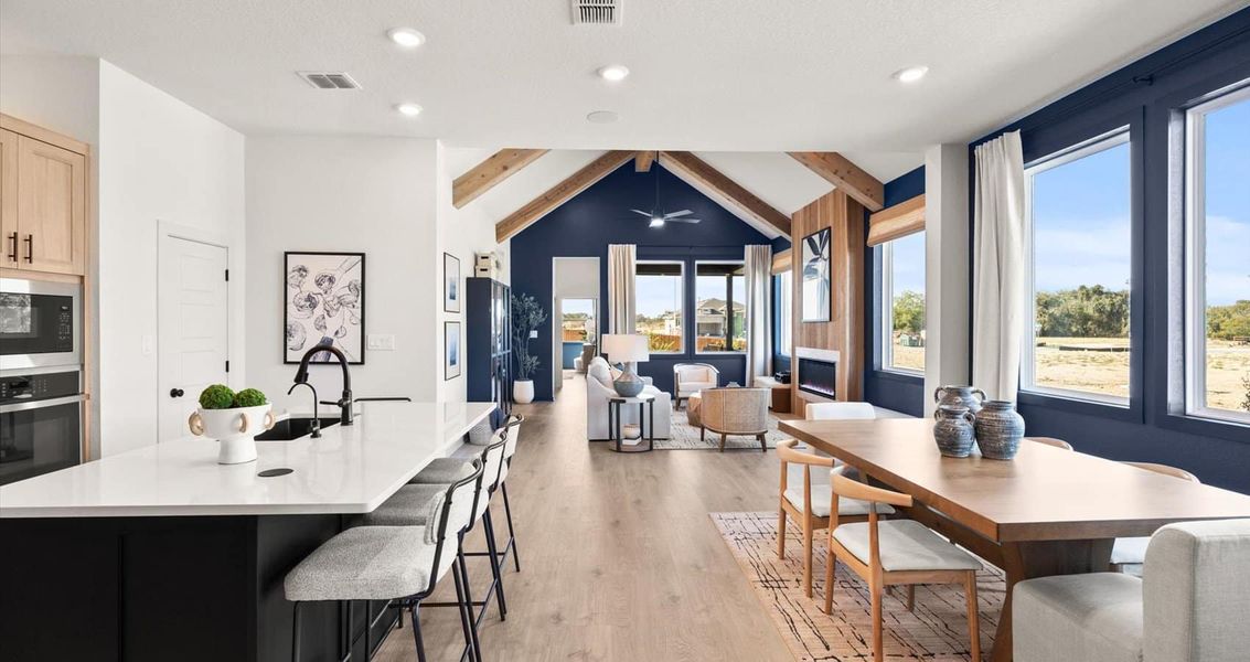 Furnished interior view inside a new home in Stream Waters, Seguin (Image 6).