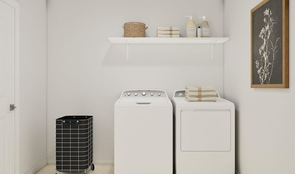 Laundry room (*Artist rendering used for illustration purposes only.)