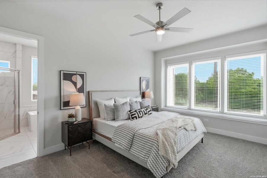 Furnished interior view inside a new home in Potranco Oaks, Castroville (Image 9).