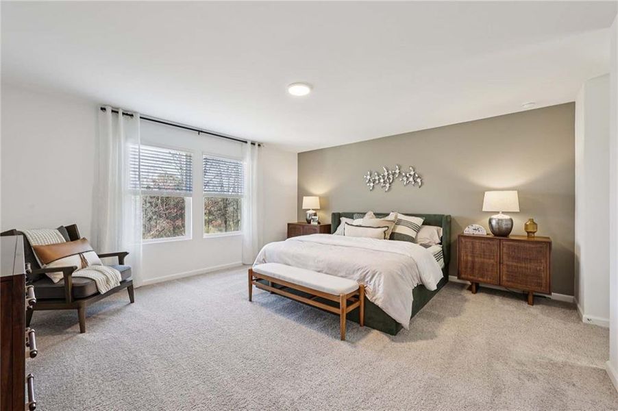 Furnished interior view inside a new home in Eastlyn Crossing, Flowery Branch (Image 11).