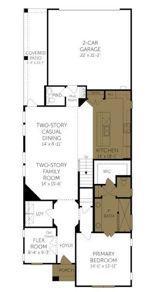 2D floor plan layout of this home in Landmark, Denton, TX (Image 5).
