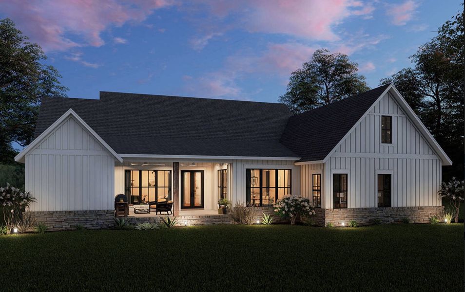 Representative exterior photo of a completed home built from the Margot by Zeal Home Builders in Echo Grove, Poolville, TX (Image 22). Representative exterior photo of a completed home built from the Margot by Zeal Home Builders in Echo Grove, Poolville, TX (Image 22).