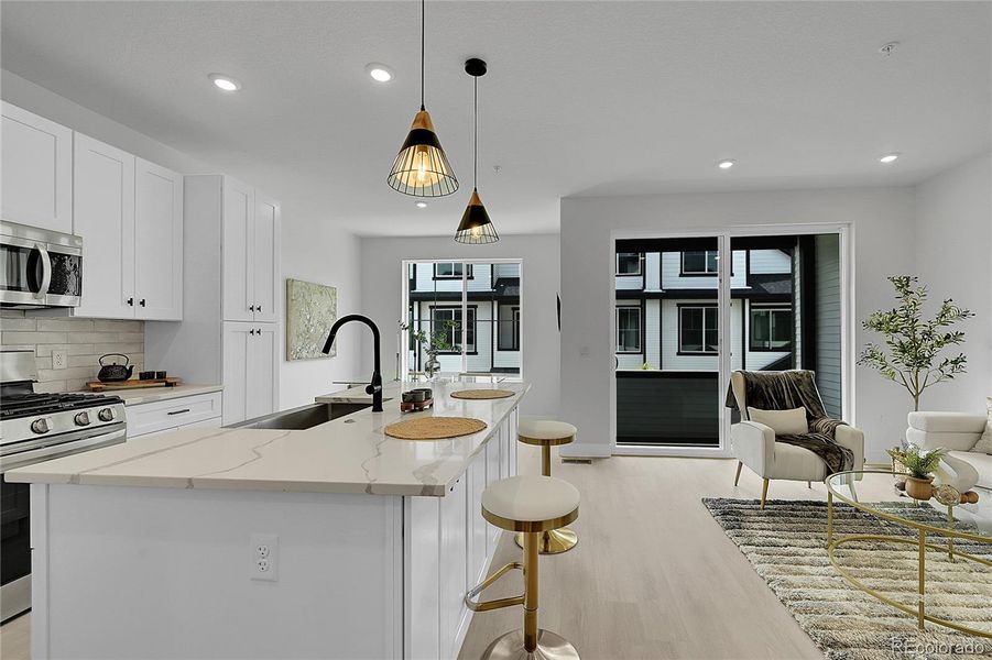 Furnished interior view inside a new home in , Arvada (Image 6).
