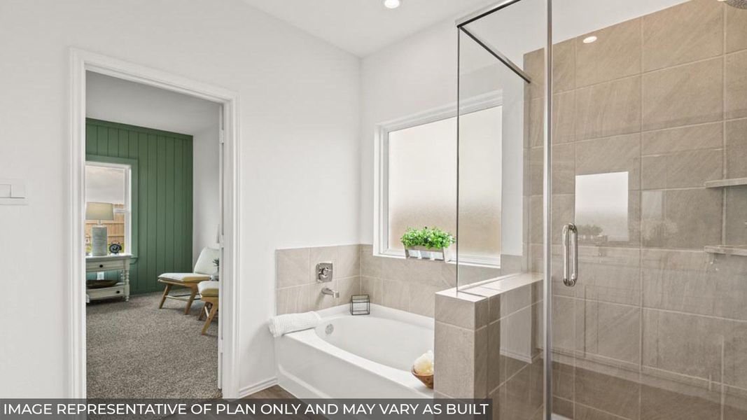 Furnished interior view inside a new home in Sunterra, Katy (Image 22).