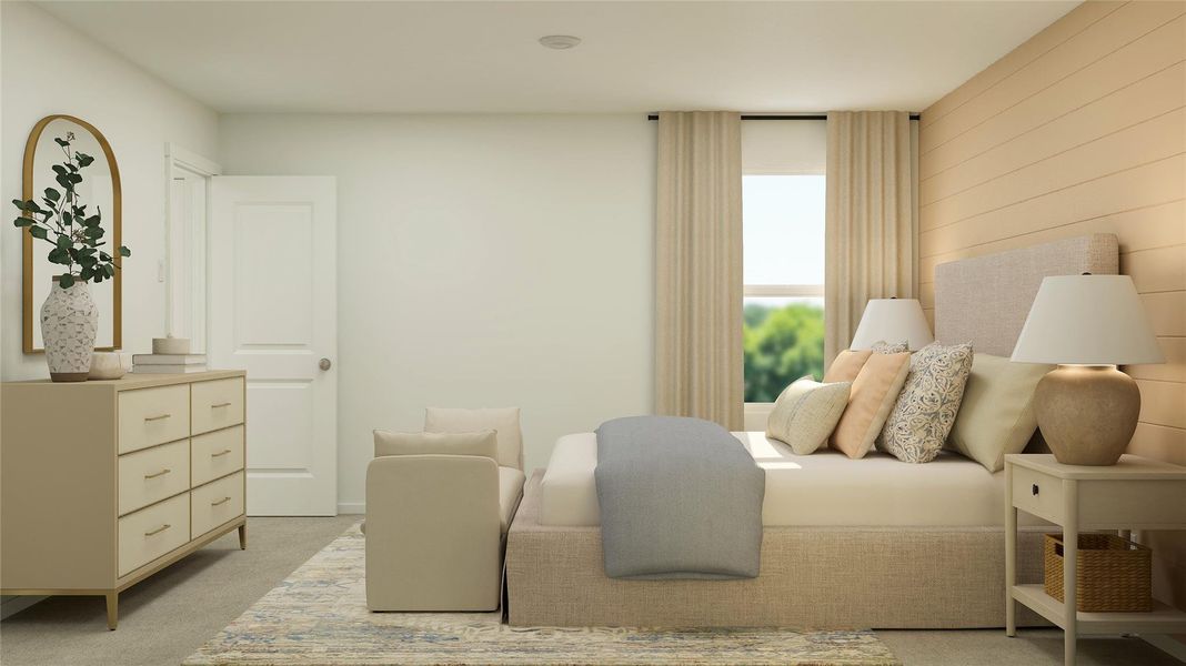 Furnished interior view inside a new home in Cool Water at Sonterra: Cottage Collection, Jarrell (Image 24).