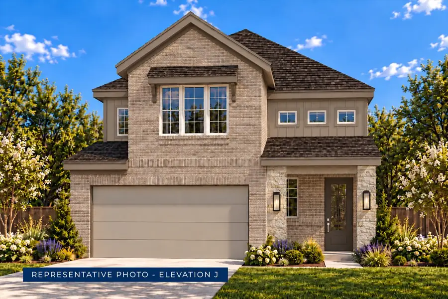 Representative exterior photo of a completed home built from the Harrison F by First Texas Homes in Oaklawn, Van Alstyne, TX (Image 27).