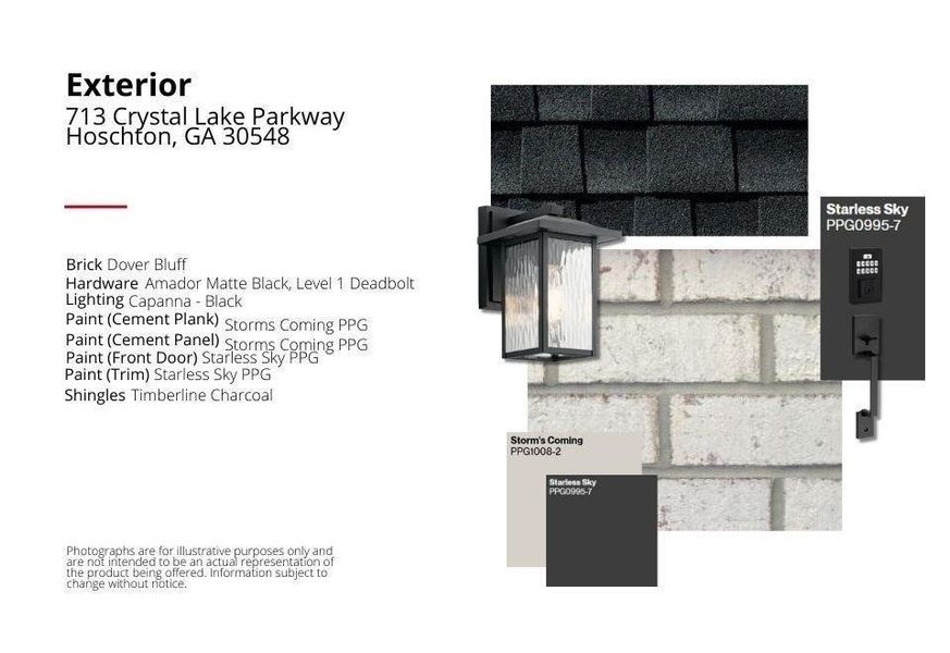 Sample of building materials used in homes in Twin Lakes, Hoschton (Image 2).