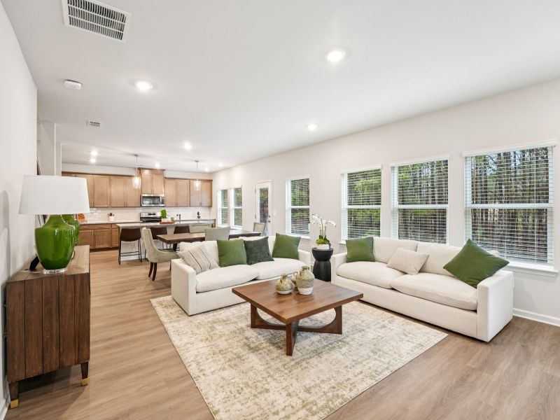 Furnished interior view inside a new home in Moss Farms, Lula (Image 6). Furnished interior view inside a new home in Moss Farms, Lula (Image 6).