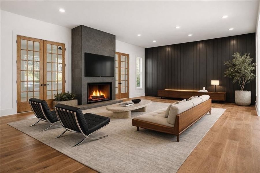 Furnished interior view inside a new home in , Atlanta (Image 15).