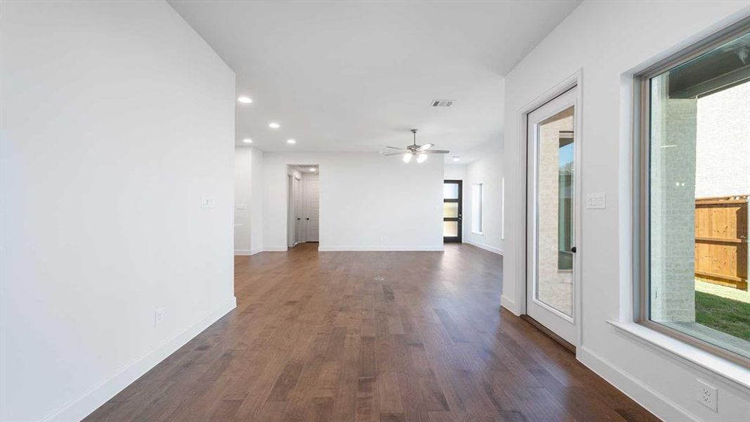 Spacious, unfurnished interior of a new home in The Heights At Uptown Celina 45', Celina (Image 12). Spacious, unfurnished interior of a new home in The Heights At Uptown Celina 45', Celina (Image 12).