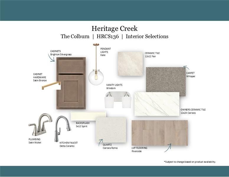 Sample of building materials used in homes in Heritage Creek, Nashville (Image 46).