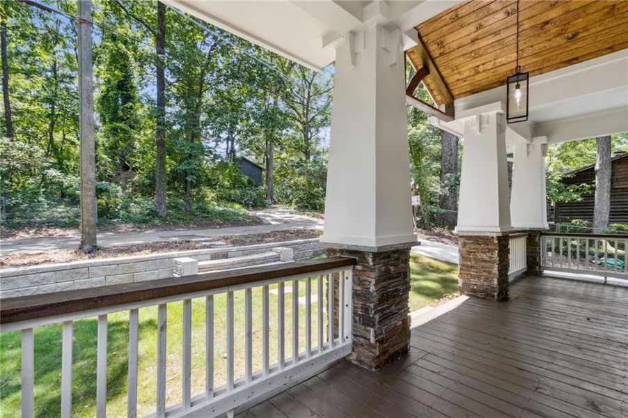 Exterior details and patio area of a home in , Pine Lake (Image 28).