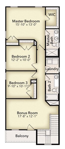 2D floor plan layout for the Emery - Mill Town by Parkside Builders in The Parks of Mill Town, Chattanooga, TN (Image 4). 2D floor plan layout for the Emery - Mill Town by Parkside Builders in The Parks of Mill Town, Chattanooga, TN (Image 4).