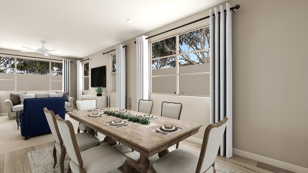 Representative furnished interior of a home built from the Vineyard Plan 3004 by Tri Pointe Homes in Waterston Central, Gilbert (Image 5).