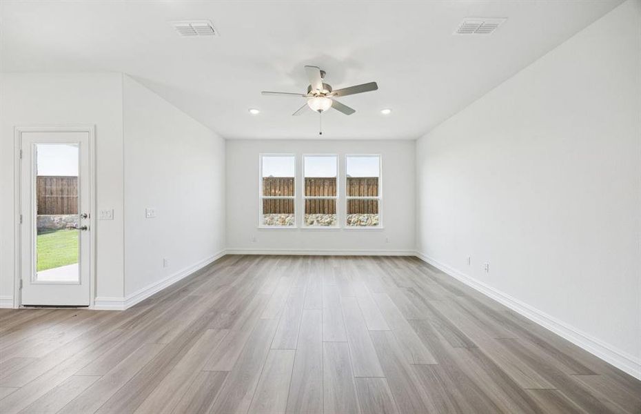 Open concept throughout main living areas