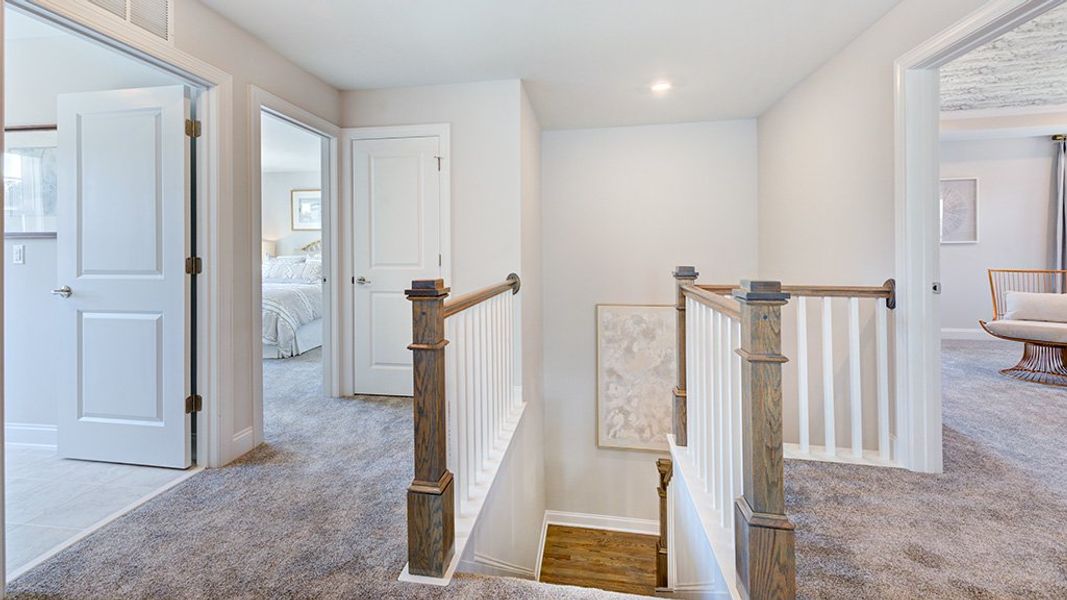 Furnished interior view inside a new home in Hidden Creek, Cary (Image 10).