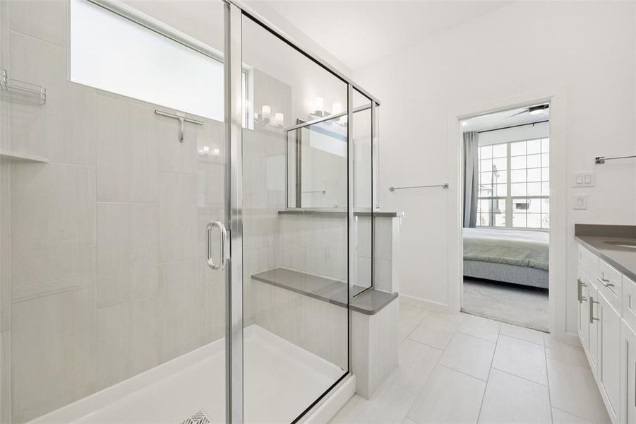 Furnished interior view inside a new home in Villas at the Station, Sachse (Image 19).