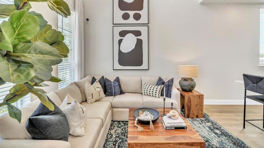 Furnished interior view inside a new home in The Avenue, Allen (Image 19). Furnished interior view inside a new home in The Avenue, Allen (Image 19).