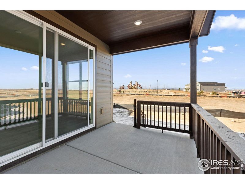 Exterior details and patio area of a home in Cordovan, Longmont (Image 3).