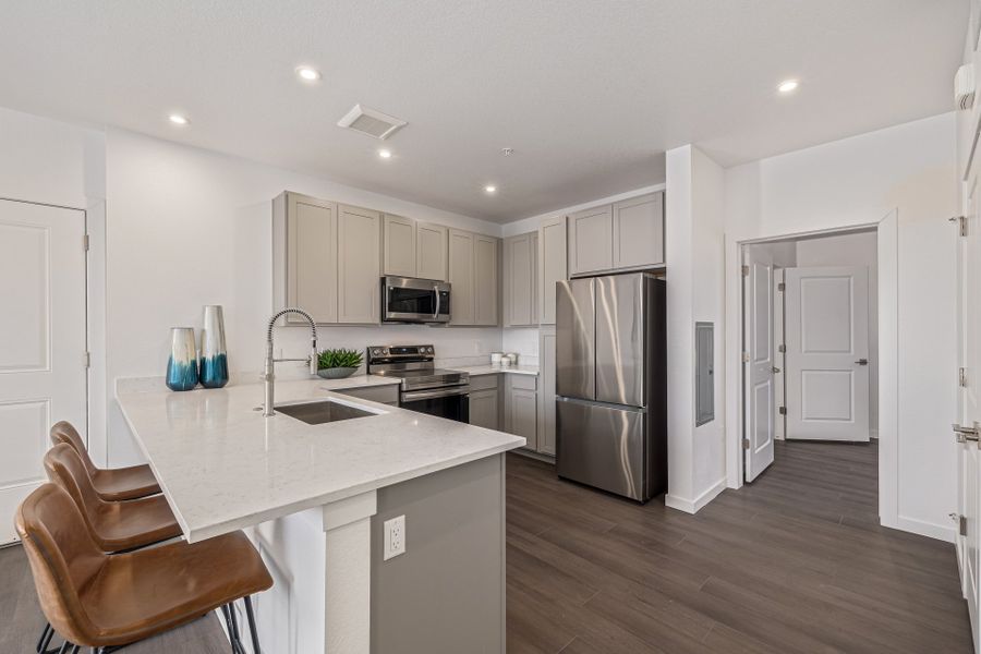 Furnished interior view inside a new home in The Scene at Sloan's Lake, Denver (Image 13).