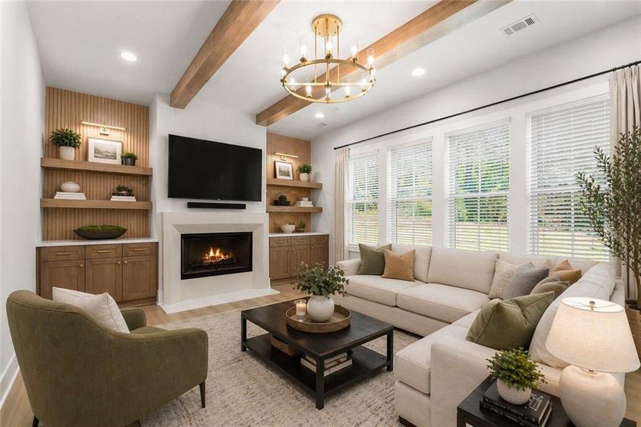 Furnished interior view inside a new home in , Flowery Branch (Image 5).