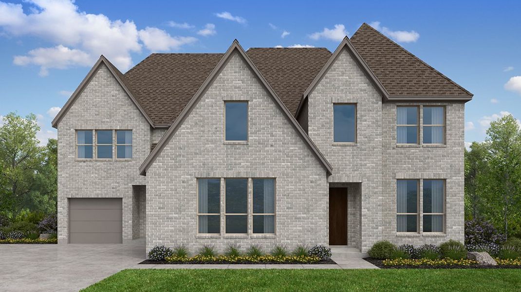 Representative exterior photo of a completed home built from the Victoria by Taylor Morrison in The Ridge at Northlake 70s, Northlake, TX (Image 5). Representative exterior photo of a completed home built from the Victoria by Taylor Morrison in The Ridge at Northlake 70s, Northlake, TX (Image 5).