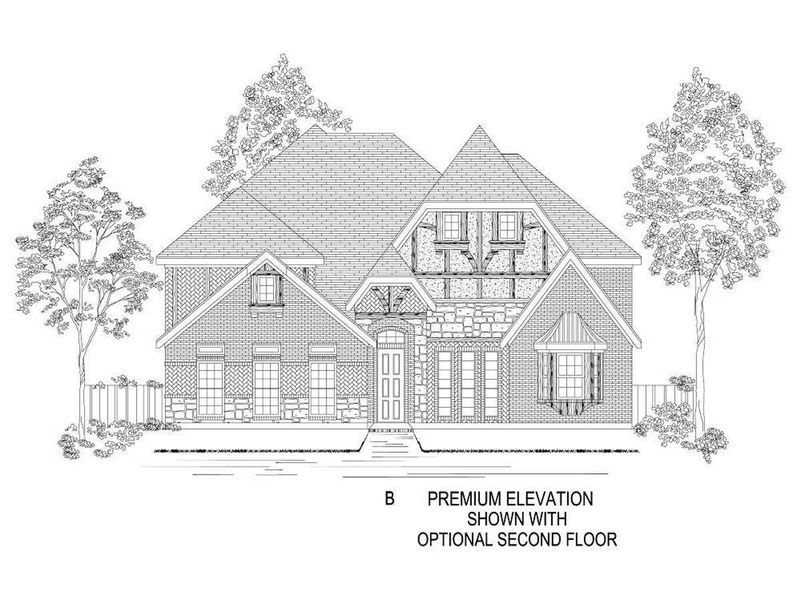 Representative rendering of the exterior for the Brenton R (Standard) by First Texas Homes (Image 8).