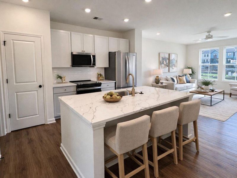 Furnished interior view inside a new home in , Atlanta (Image 4).
