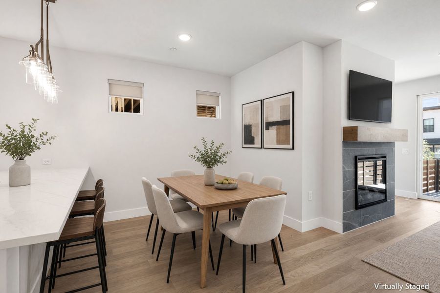 Furnished interior view inside a new home in Willow Grove Townhomes, Melissa (Image 7).