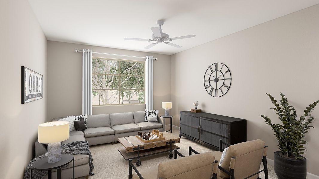 Representative furnished interior of a home built from the Willow Plan 40-9 by Tri Pointe Homes in Soleo, San Tan Valley (Image 9).