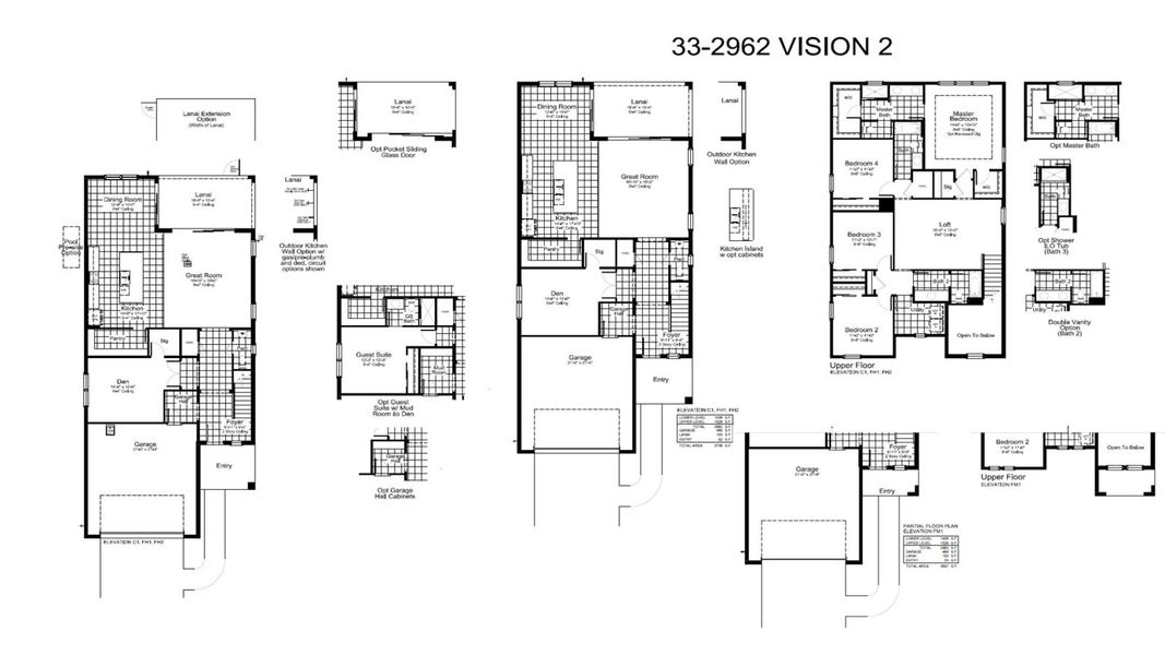 2D floor plan layout for the Vision 2 by Neal Communities in Grand Park, Sarasota, FL (Image 3).