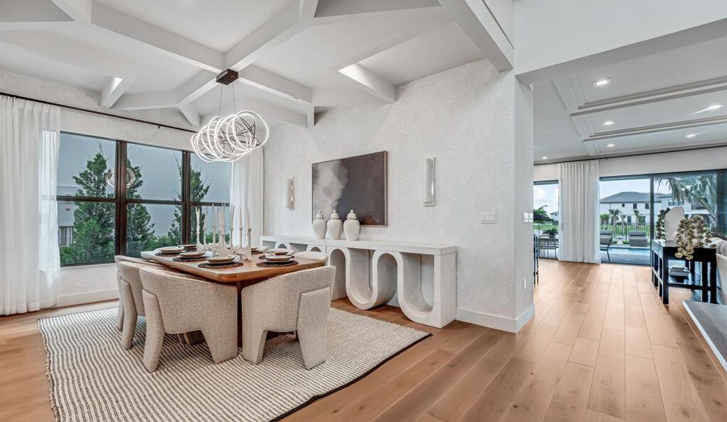 Furnished interior view inside a new home in Apex at Avenir, Palm Beach Gardens (Image 89).